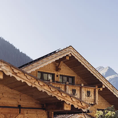 Summer exterior view of the Hotel Vermala in Montafon