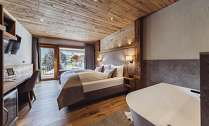 Zimmer Heimatblick im Genusshotel Vermala Montafon