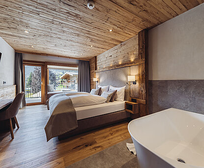 Zimmer Heimatblick im Genusshotel Vermala Montafon