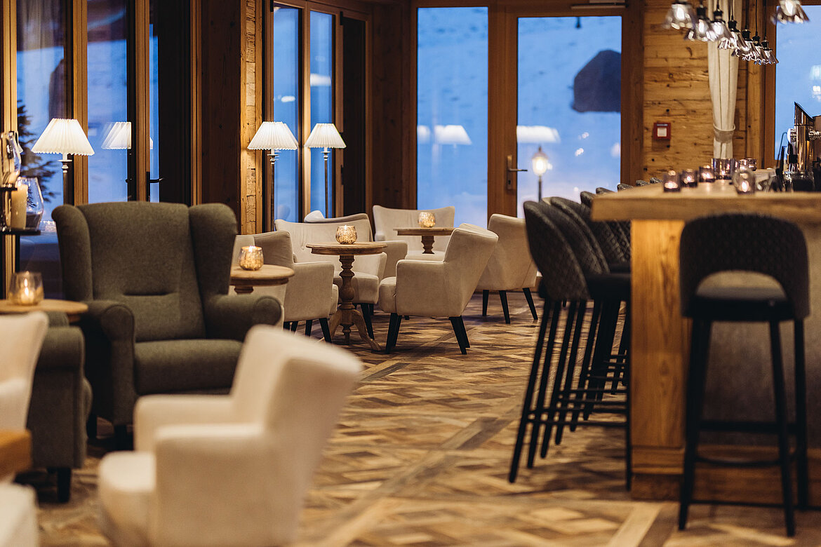Hotelbar Herzstück im Genusshotel Vermala