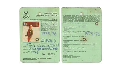 Ehemalige Skikarte der Silvretta Montafon aus der Saison 1975/76 als historisches Dokument der Skigeschichte im Montafon.
