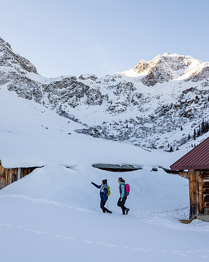 Winter hiking on a winter holiday at Hotel Vermala Montafon
